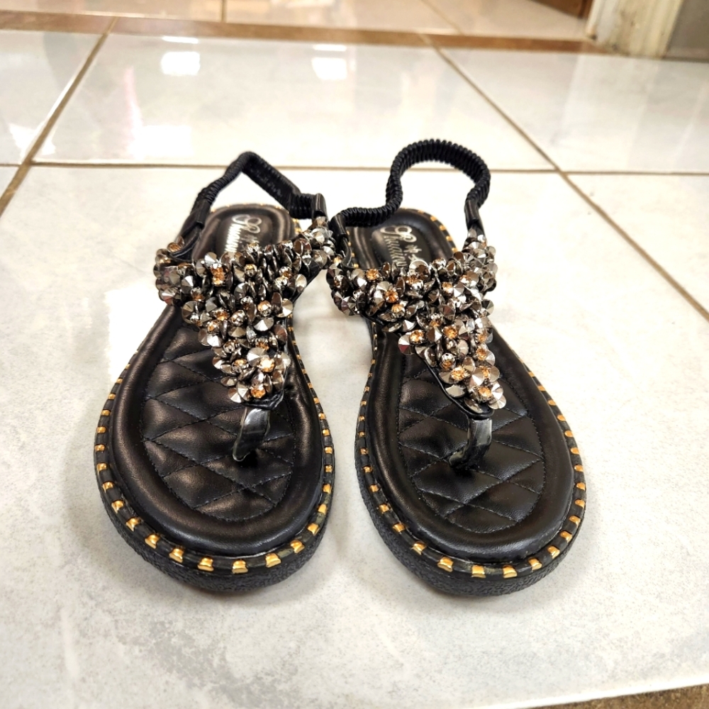 Womens T-Strap Flat Sandals